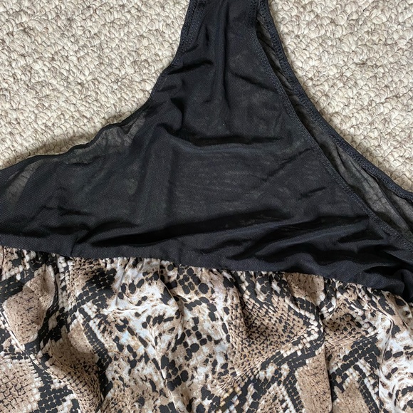 NWOT Lush bodysuit plus size 2X or 3X snake print polyester long sleeves - Picture 7 of 8